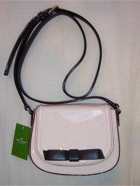 NWT KATE SPADE NY Chelsea Park Jade Balletslip Bag Bow Light Pink Patent Leather